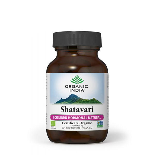 Shatavari (echilibru hormonal, lactatie) (fara gluten) BIO Organic India – 60 cps driedfruits.ro/ Produse Fara Gluten